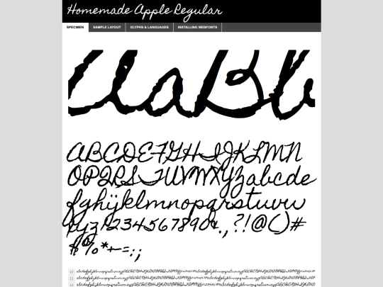 webfontkit-20250912-194554/homemadeapple-regular-demo screenshot