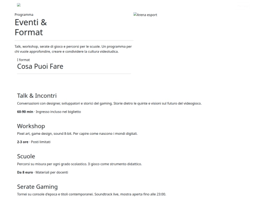 eventi screenshot
