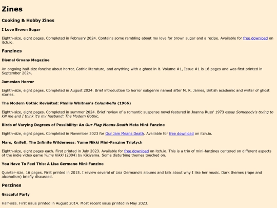 zines screenshot