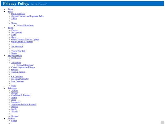 5etools/privacy-policy screenshot