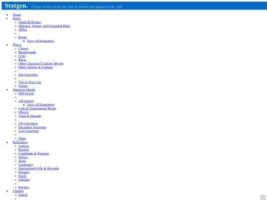 5etools/statgen screenshot
