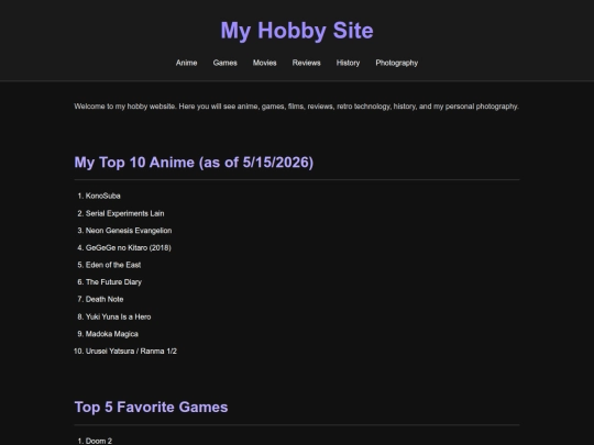 index screenshot
