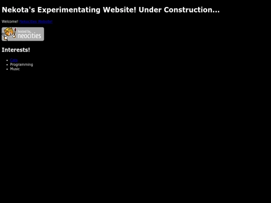 NekoWebsiteExperimentation screenshot