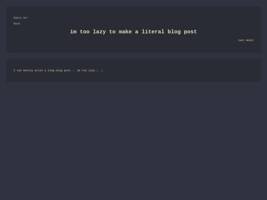 laziness screenshot