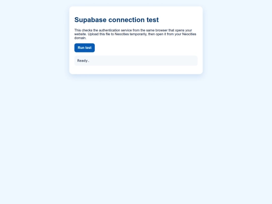 connectiontest screenshot