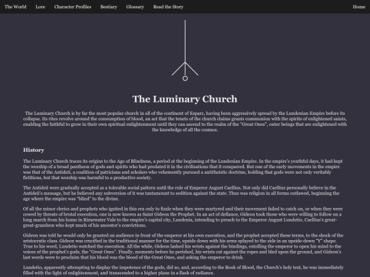 lore/luminary-church screenshot