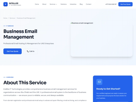 services/email screenshot