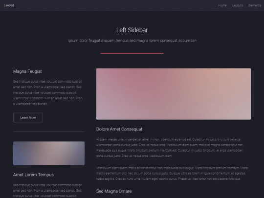 left-sidebar screenshot
