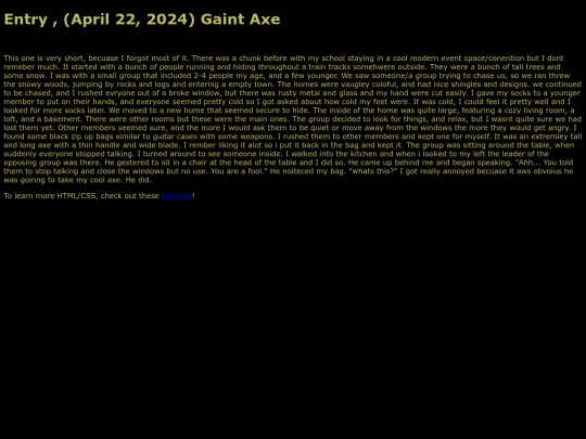 entry screenshot