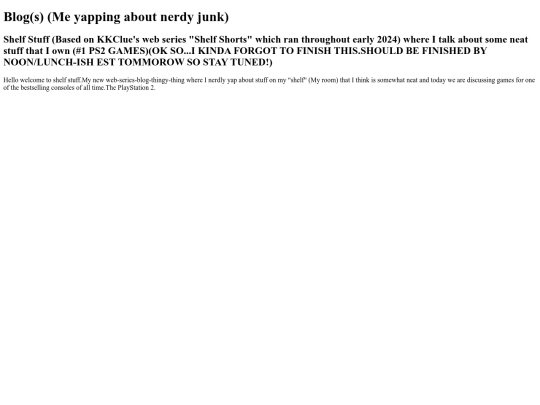 Blog screenshot