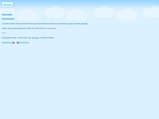 templates/SkyIsTheLimit screenshot