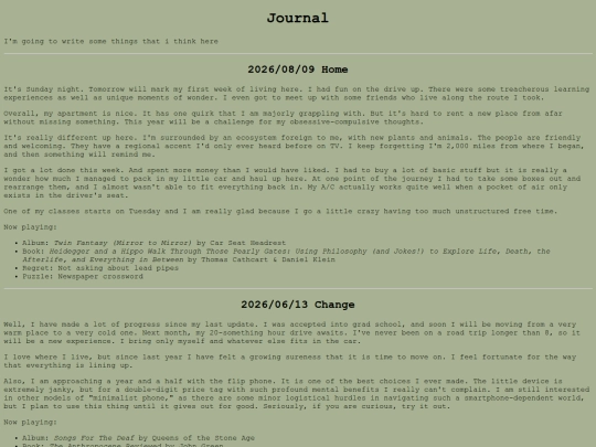 journal screenshot