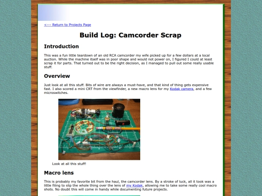 buildlogs/camcorder screenshot