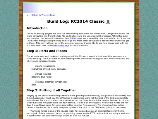 buildlogs/rc2014 screenshot