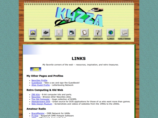 links screenshot