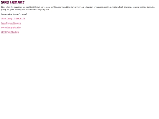 zinelibrarycontent screenshot