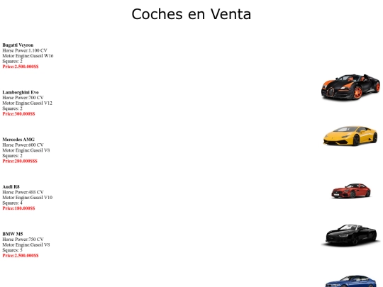 proyecto final/CochesEnVenta screenshot