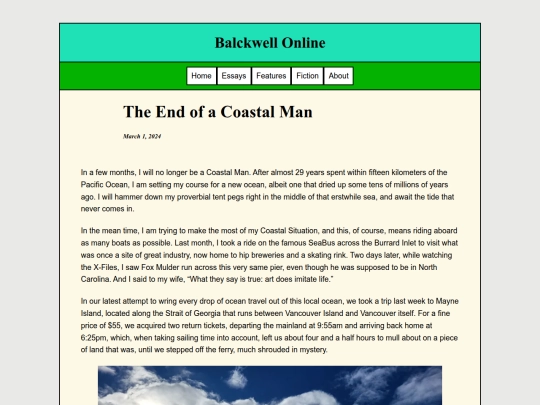 Essays/CoastalMan screenshot