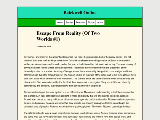 Essays/Escape screenshot