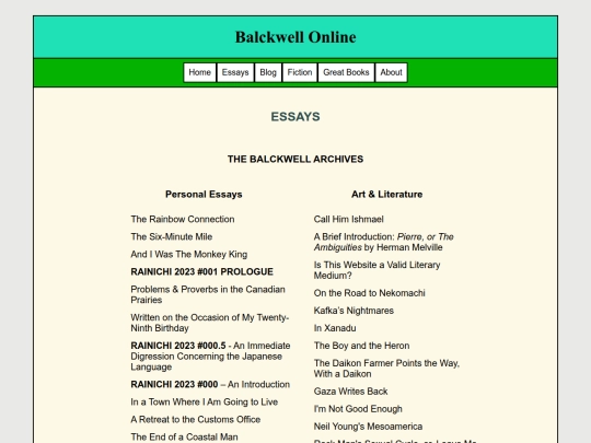 Essays/Essays screenshot