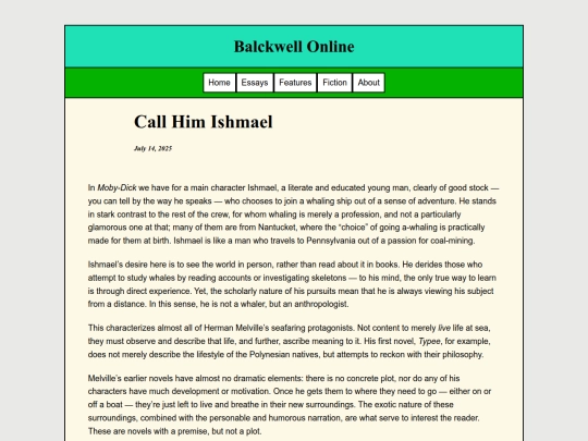 Essays/Ishmael screenshot