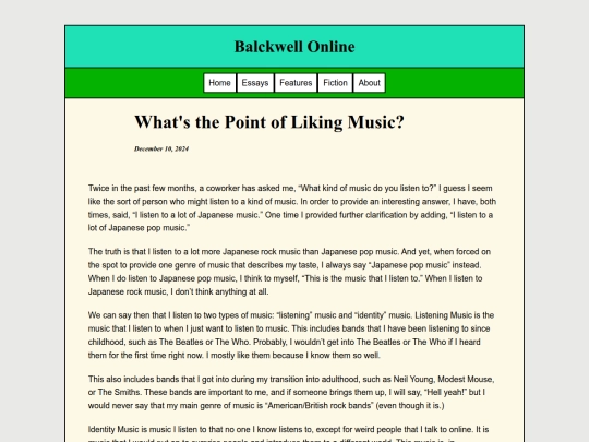 Essays/LikingMusic screenshot