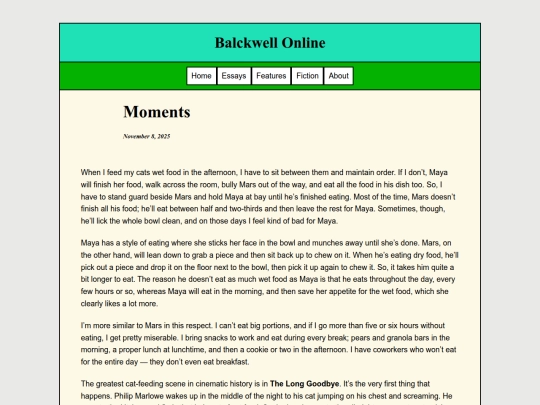 Essays/Moments screenshot