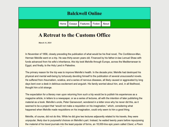 Essays/Retreat screenshot