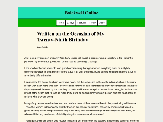 Essays/TwentyNine screenshot