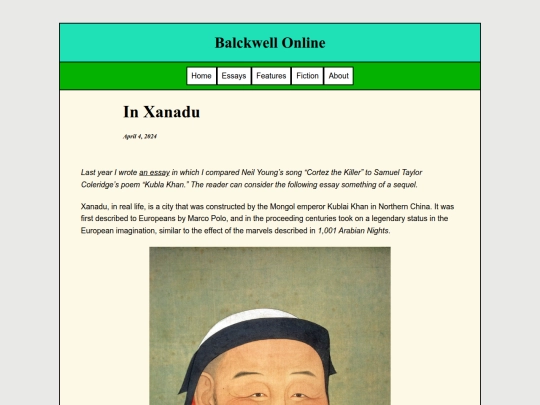 Essays/Xanadu screenshot