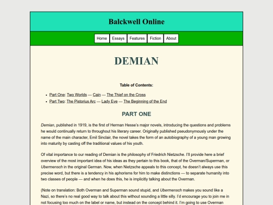 Literature/Demian screenshot