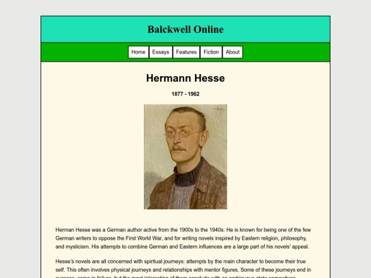 Overviews/HermannHesse screenshot