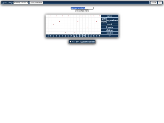 ling/sonority screenshot