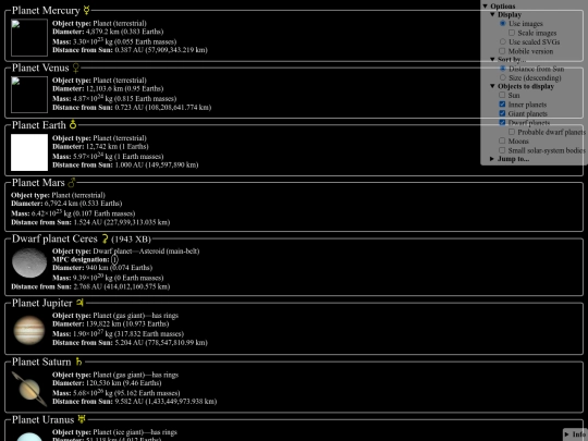 sortable_solar_system screenshot