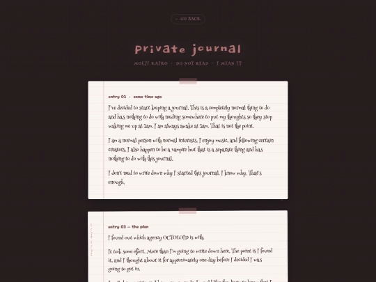 diary screenshot