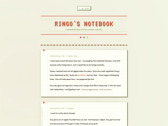 ringo-diary screenshot