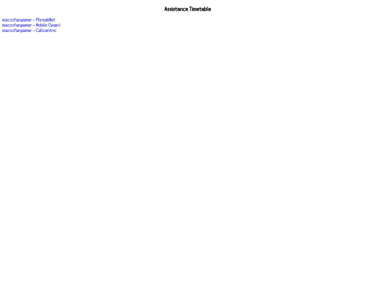 timetables screenshot