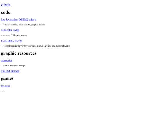 resources   links/links screenshot