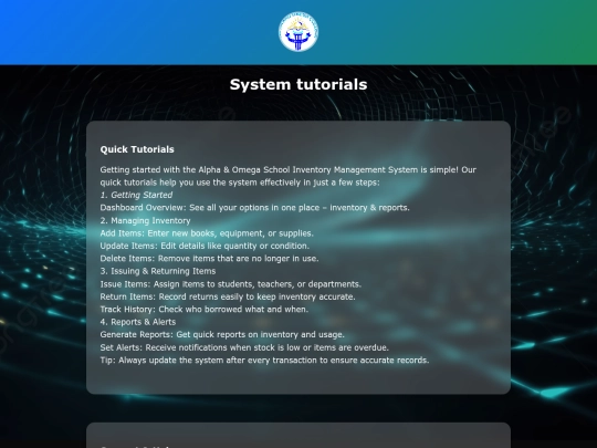 tutorials screenshot
