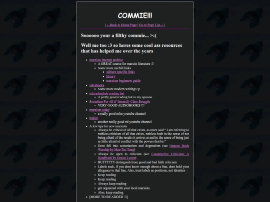 pages/commie screenshot