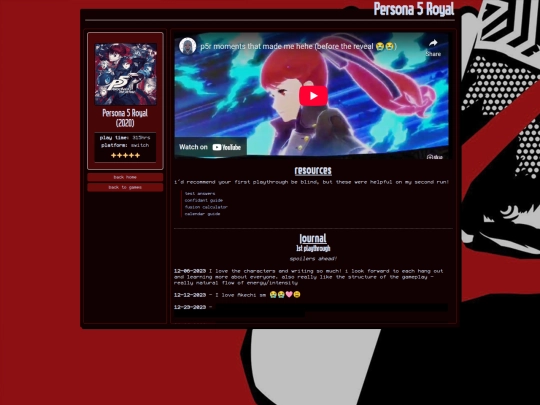 games/p5r screenshot
