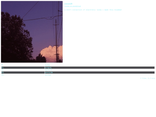 music/eleven25 screenshot