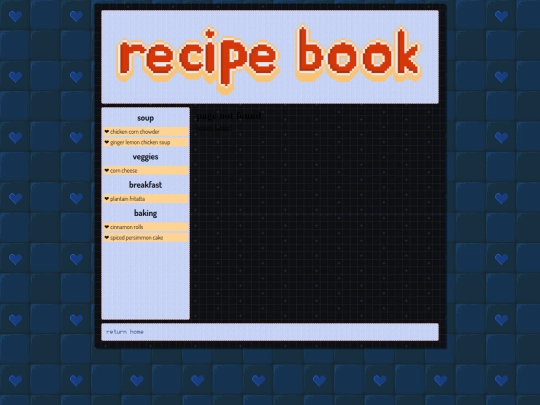 recipe-book screenshot