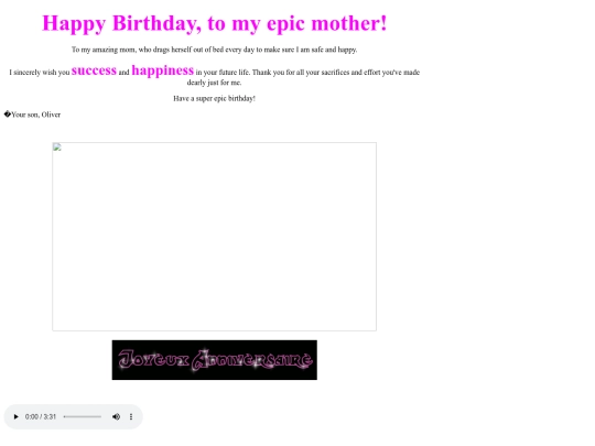 birthday screenshot