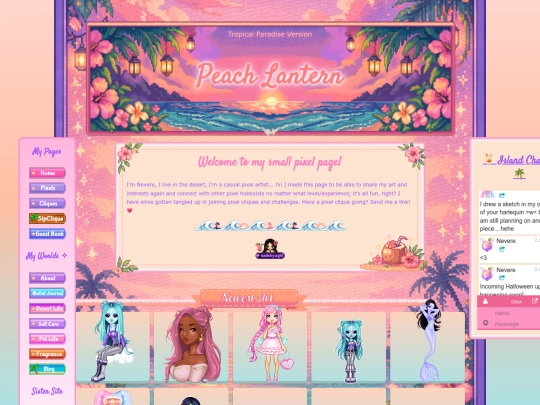 past pages/tropicalisland screenshot