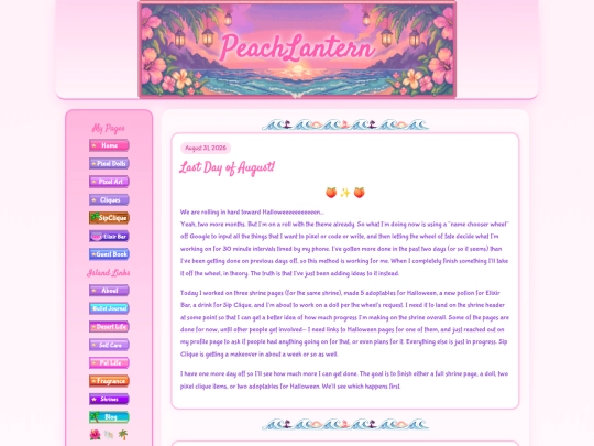 peachblog screenshot