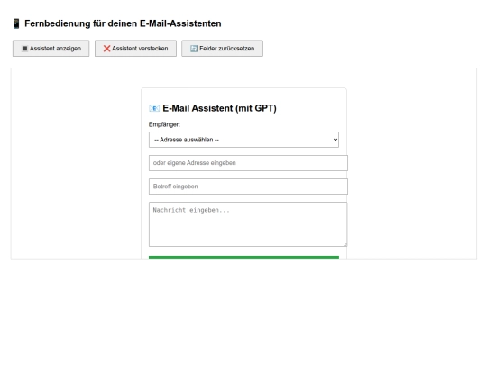 Fernbedienung screenshot