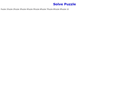 Puzzle screenshot