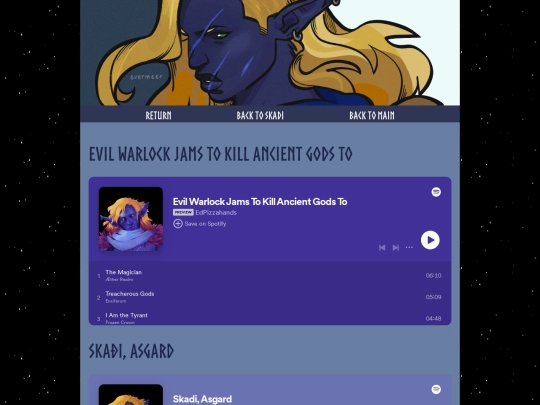 Skadiverse/playlists screenshot