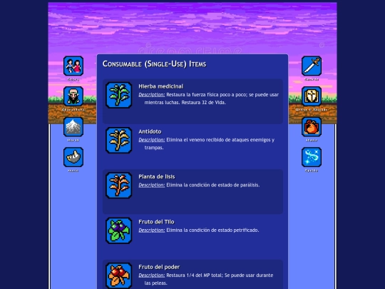 items screenshot